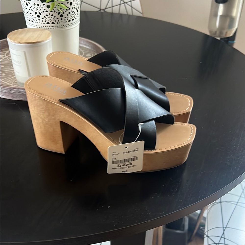a.n.a Black and Tan Platform Shoes